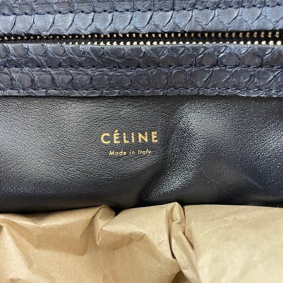 Celine Black Python Medium Phantom Luggage Tote - Picture 2 of 15